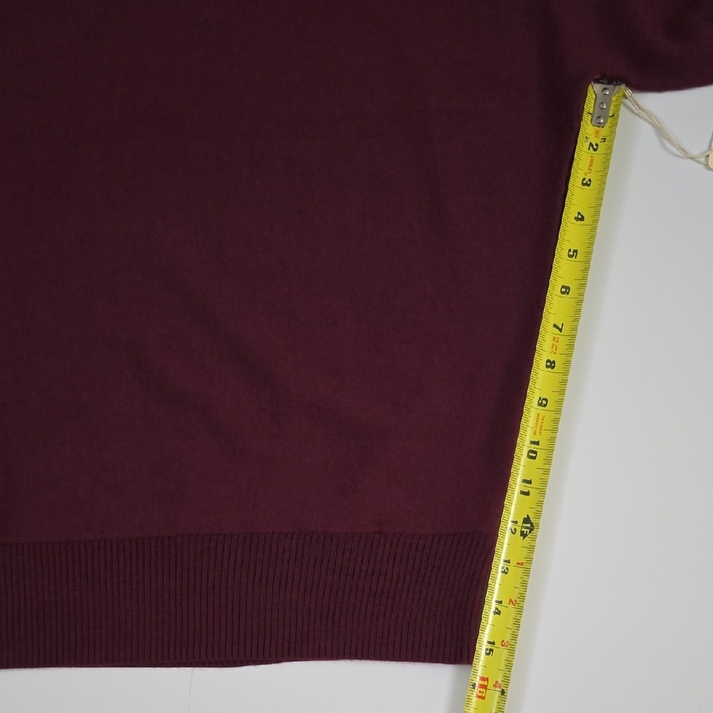 NWT Telluride Women's Burgundy Extra Fine Merino Wool Funnel Neck Sweater Size M - Picture 13 of 16